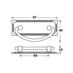 Hafele Sarkaç Kulp Rocks H Antik Bronz