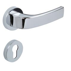 Pera Kapı Kolu Seti Yale Krom Parlak-Siyah