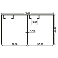 Hafele Multisoft 60 Üst Ray Alü. Ham 2.5m