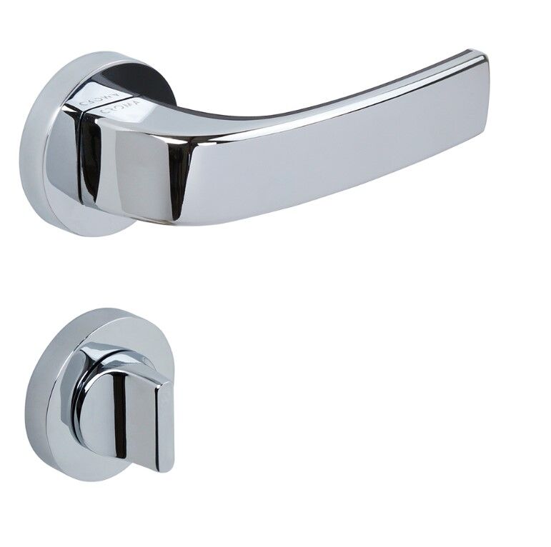 Pera Kapı Kolu Seti WC Krom Parlak-Siyah