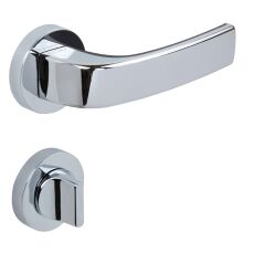 Pera Kapı Kolu Seti WC Krom Parlak-Siyah