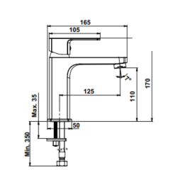 Hafele Lavabo Bataryası Solar Parlak Krom