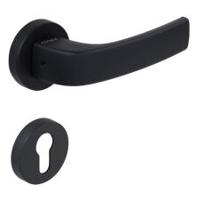 Pera Kapı Kolu Seti Yale Siyah Mat