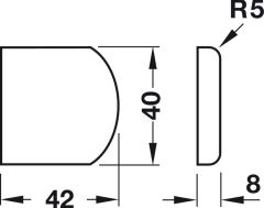Hafele Metallamat-A Kapak Oval Nikel