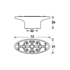Hafele Düğme Kulp Journey Jr. Antik Bronz