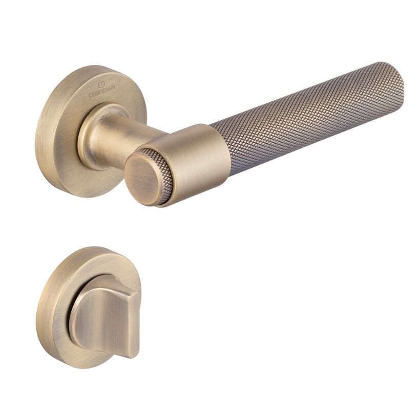 BRIA-K Kapı Kolu Seti WC Antik Pirinç Fırçalanmış