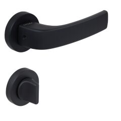 Pera Kapı Kolu Seti WC Siyah Mat