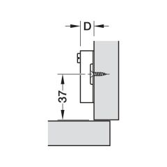 Hafele Metalla 50 H Taban, Sürerek Vidalı 2mm