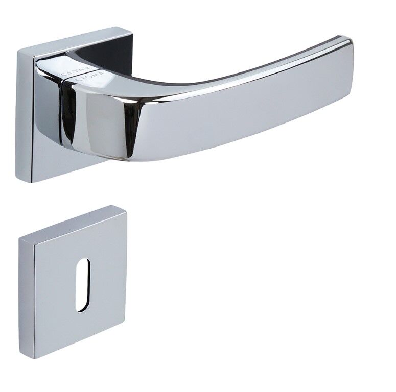 Pera-S Kapı Kolu Seti Oda Krom Parlak-Siyah