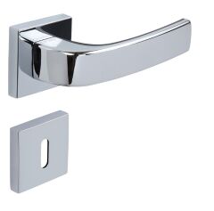 Pera-S Kapı Kolu Seti Oda Krom Parlak-Siyah