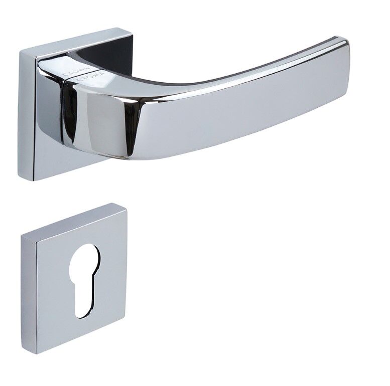 Pera-S Kapı Kolu Seti Yale Krom Parlak-Siyah