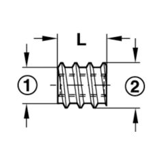 Hafele Düz Başlı Çelik Dübel M8x18mm (100 Adet), Galvaniz