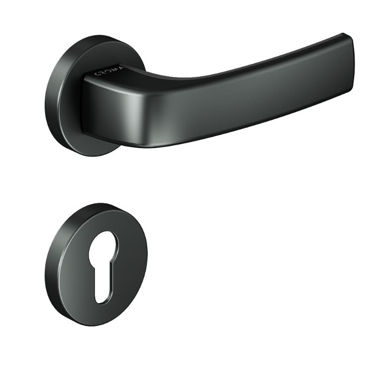 Pera Kapı Kolu Seti Yale Mat Antrasit-Siyah