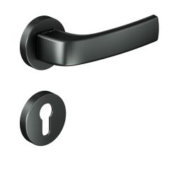 Pera Kapı Kolu Seti Yale Mat Antrasit-Siyah