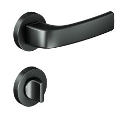 Pera Kapı Kolu Seti WC Mat Antrasit-Siyah