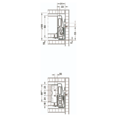 Hafele Mbox P35 Vıs İç Çek. Ant 18/92/600/400mm
