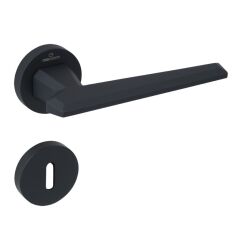 SINA Kapı Kolu Seti Oda Siyah Mat