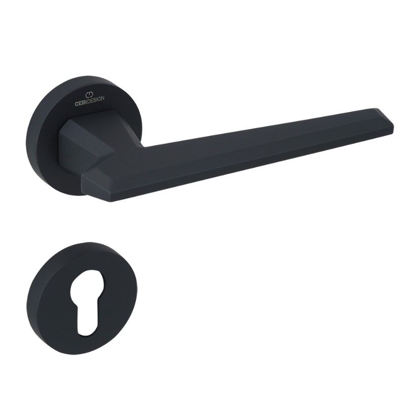 SINA Kapı Kolu Seti Yale Siyah Mat