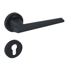 SINA Kapı Kolu Seti Yale Siyah Mat