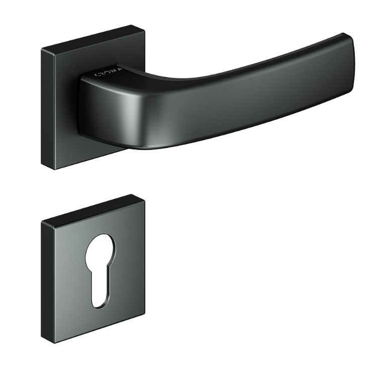 Pera-S Kapı Kolu Seti Yale Antrasit Mat-Siyah