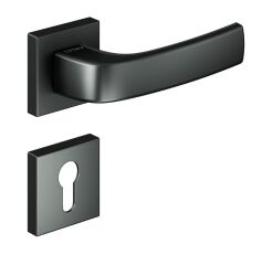 Pera-S Kapı Kolu Seti Yale Antrasit Mat-Siyah