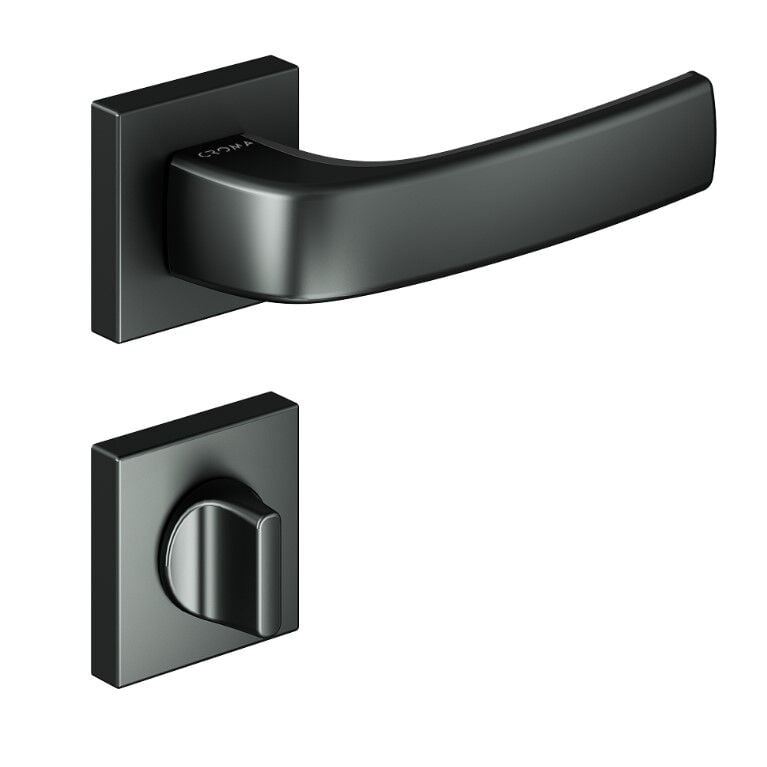 Pera-S Kapı Kolu Seti WC Antrasit Mat-Siyah