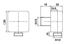 Hafele NEO S El Duşu Çıkış Ucu Parlak Altın