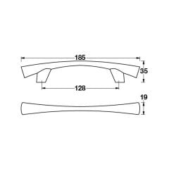 Hafele Mobilya Kulpu Arco 128mm Paslanmaz Çelik