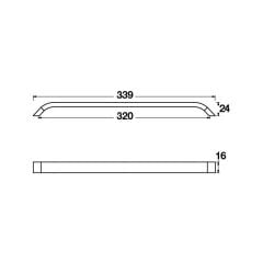 Hafele Mobilya Kulpu Barte Iv 320mm Mat Siyah