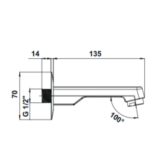 Hafele Çıkış Ucu Fluxo Köşeli Parlak Altın