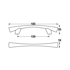 Hafele Mobilya Kulpu Arco 128mm Parlak Krom