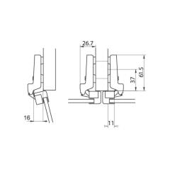 Hafele M.S. Cam Kapak Menteşesi Ydb 4-6 mm