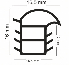 Çelik Kapı Fitili 16.5mm Kahverengi (100 Metre)