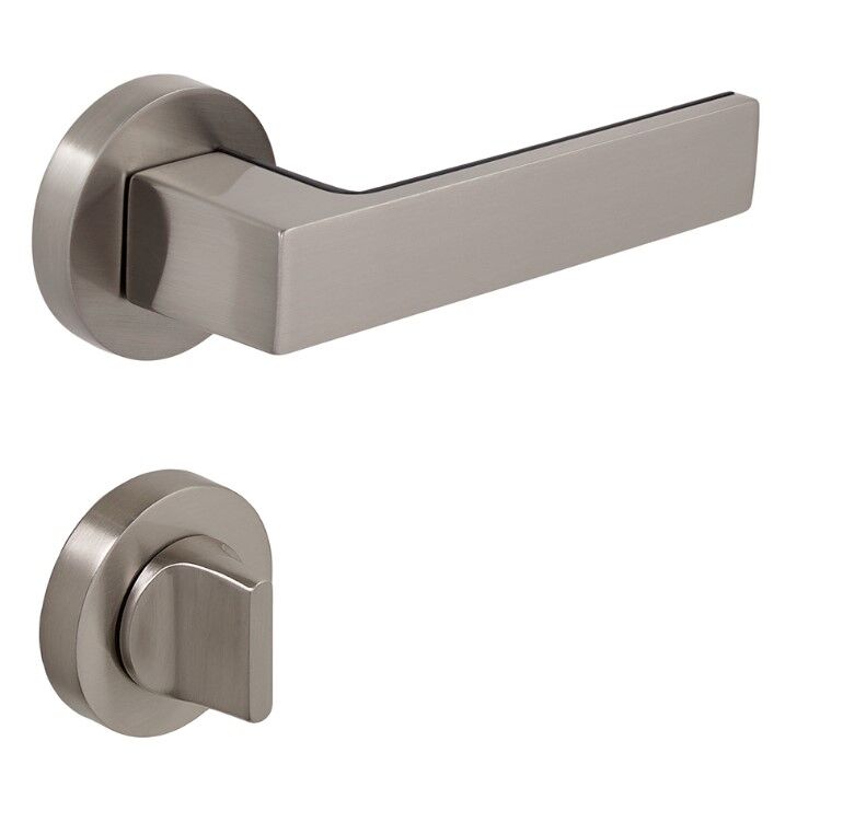 Croma Zera Kapı Kolu Seti Oda WC Inox-Siyah