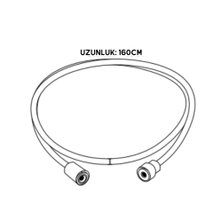 Hafele PVC Duş Hortumu 160cm Parlak Altın