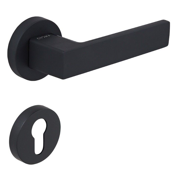 Croma Zera Kapı Kolu Seti Yale Siyah Mat