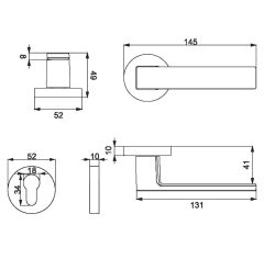 Croma Zera Kapı Kolu Seti Yale Siyah Mat