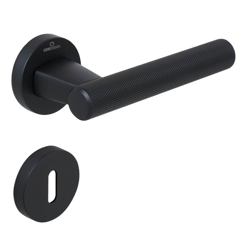 FUGI-K Kapı Kolu Seti Oda Siyah Mat