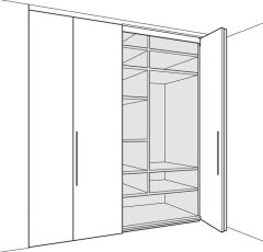Hafele CONCEPTA 25 1 Çift Kapak Sağ 1250-1850mm