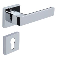 Zera-S Kapı Kolu Seti Yale Krom Parlak-Siyah