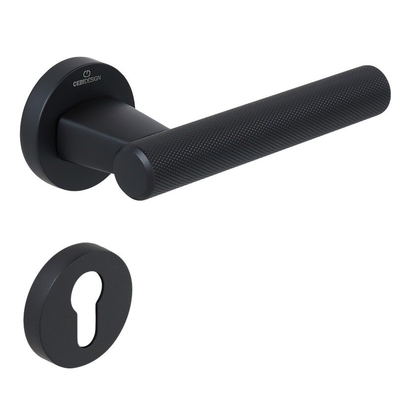 FUGI-K Kapı Kolu Seti Yale Siyah Mat