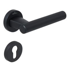 FUGI-K Kapı Kolu Seti Yale Siyah Mat