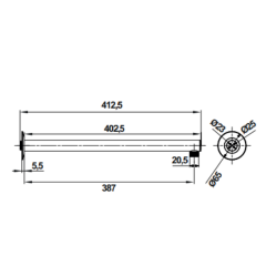 Hafele Duvardan Tepe Duşu Borusu Fluxo Yuvarlak Mat Siyah