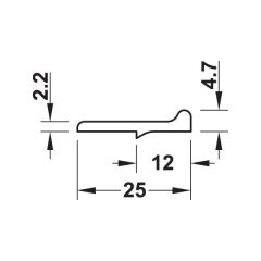 Hafele Kapak Binisi Vidalı Gri Kahve 4,8Mm/2,5M