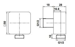 Hafele NEO S El Duşu Çıkış Ucu Mat Altın