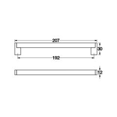 Hafele Mobilya Kulpu Cube 192mm Parlak Krom