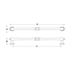 Hafele Mobilya Kulpu Gain Mk 160mm Parlak Rose