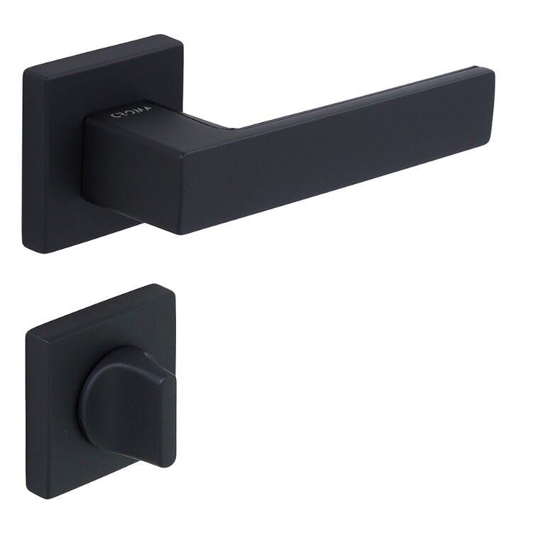 Zera-S Kapı Kolu Seti WC Siyah Mat