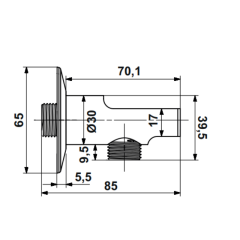 Hafele Askılı El Duşu Çıkışı Fluxo Yuvarlak Parlak Rose