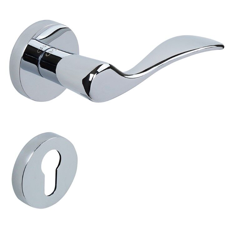 Eva Kapı Kolu Seti Yale Krom Parlak